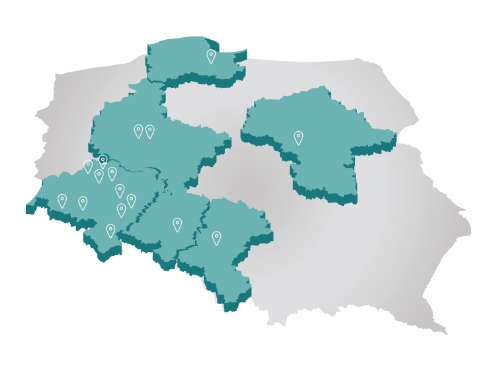 Mapa placówek w Polsce. Wybierz placówkę aby dowiedzieć się więcej