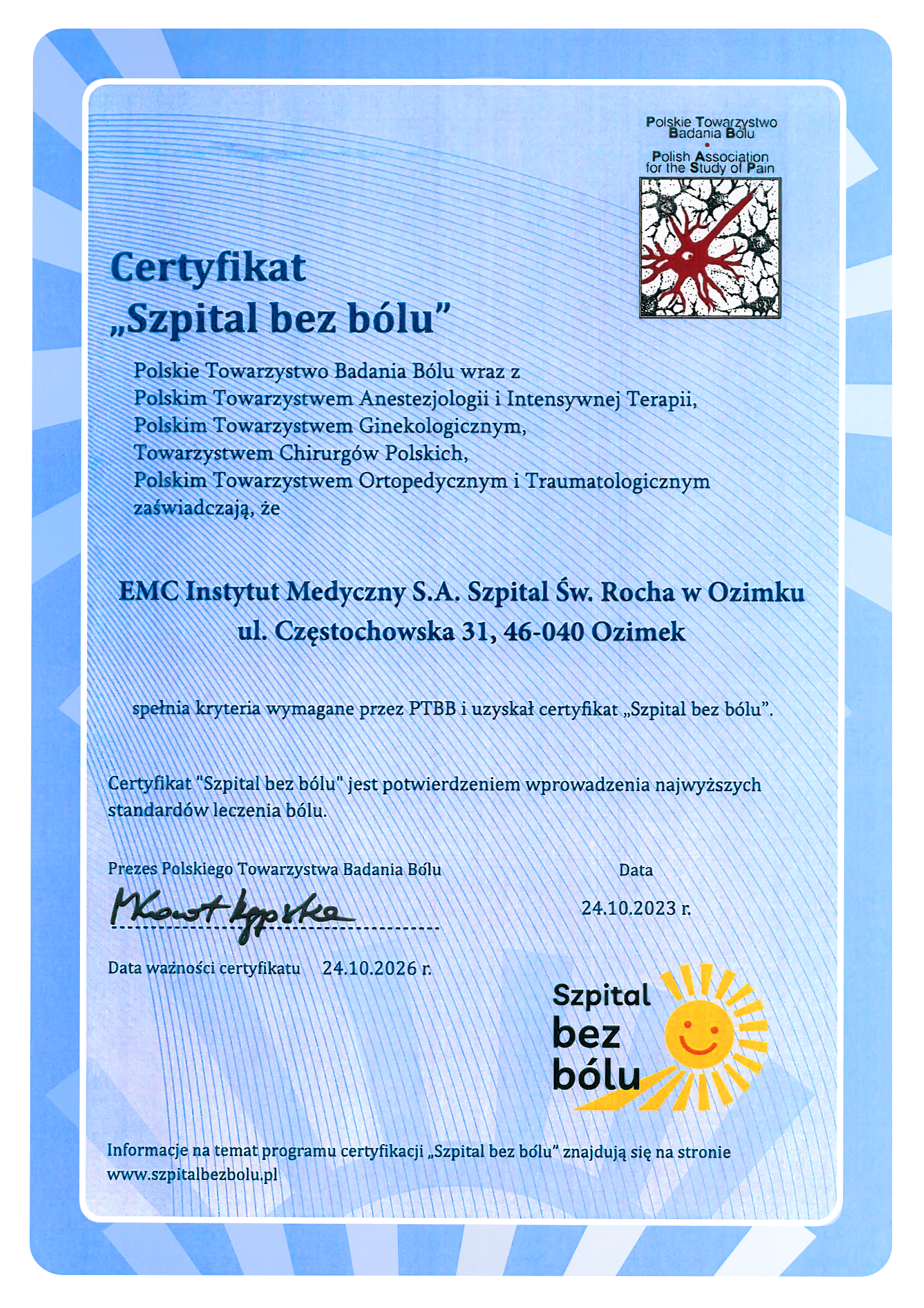 certyfikat-szpital-bez-bolu-2023